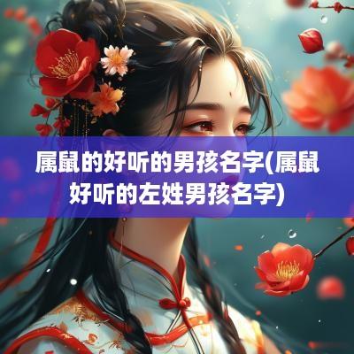属鼠的好听的男孩名字(属鼠好听的左姓男孩名字)