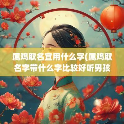 属鸡取名宜用什么字(属鸡取名字带什么字比较好听男孩)