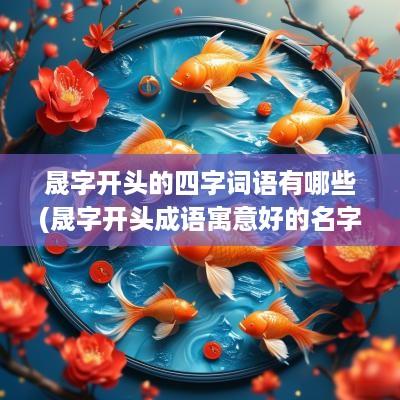 晟字开头的四字词语有哪些(晟字开头成语寓意好的名字有哪些)