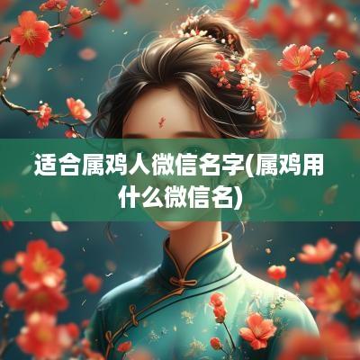 适合属鸡人微信名字(属鸡用什么微信名)
