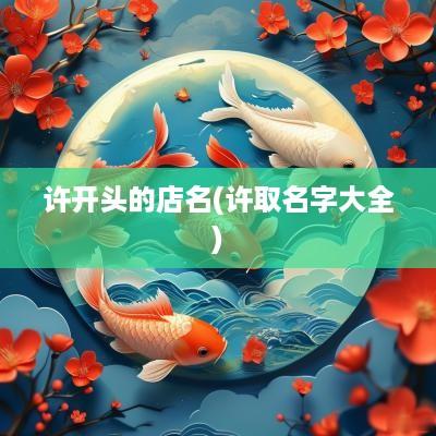 许开头的店名(许取名字大全)