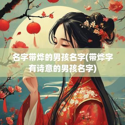 名字带烨的男孩名字(带烨字有诗意的男孩名字)