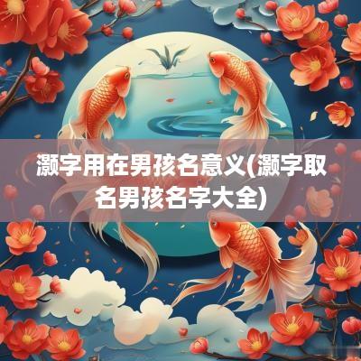 灏字用在男孩名意义(灏字取名男孩名字大全)