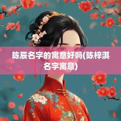 陈辰名字的寓意好吗(陈梓淇名字寓意)
