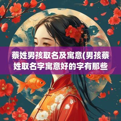 蔡姓男孩取名及寓意(男孩蔡姓取名字寓意好的字有那些)