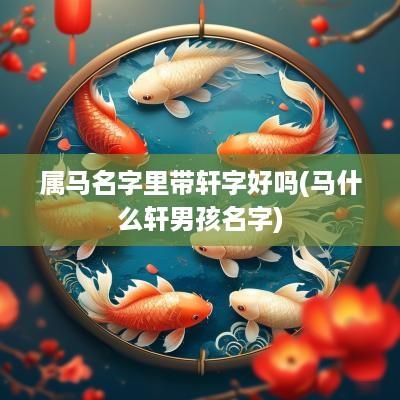 属马名字里带轩字好吗(马什么轩男孩名字)