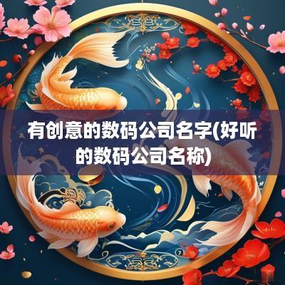 有创意的数码公司名字(好听的数码公司名称)