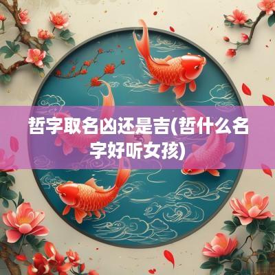 哲字取名凶还是吉(哲什么名字好听女孩)