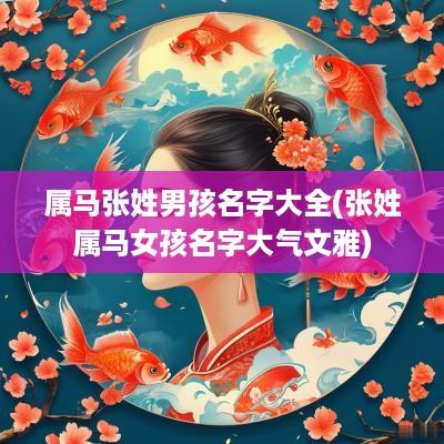 属马张姓男孩名字大全(张姓属马女孩名字大气文雅)