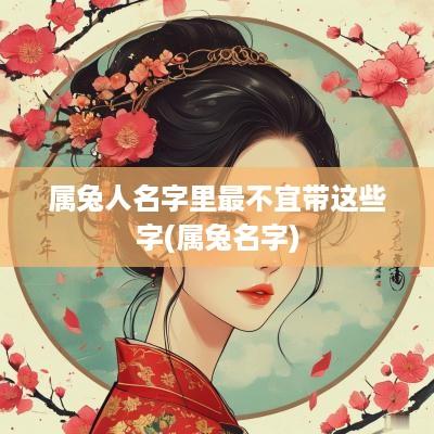 属兔人名字里最不宜带这些字(属兔名字)