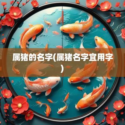 属猪的名字(属猪名字宜用字)