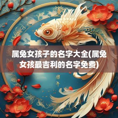 属兔女孩子的名字大全(属兔女孩最吉利的名字免费)