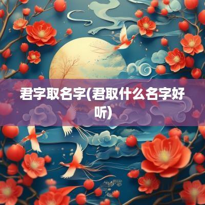 君字取名字(君取什么名字好听)
