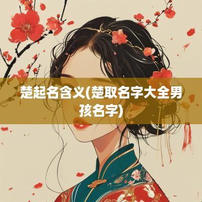 楚起名含义(楚取名字大全男孩名字)