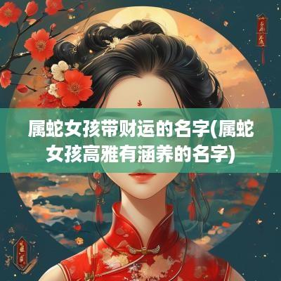 属蛇女孩带财运的名字(属蛇女孩高雅有涵养的名字)