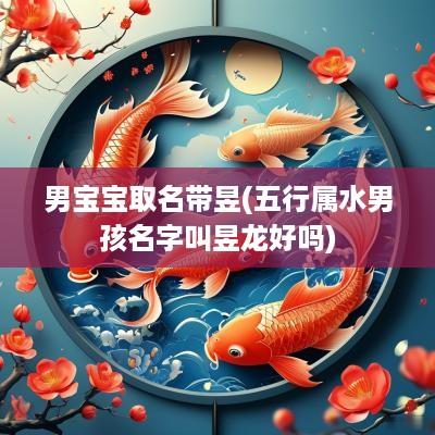 男宝宝取名带昱(五行属水男孩名字叫昱龙好吗)