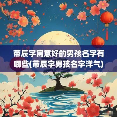 带辰字寓意好的男孩名字有哪些(带辰字男孩名字洋气)