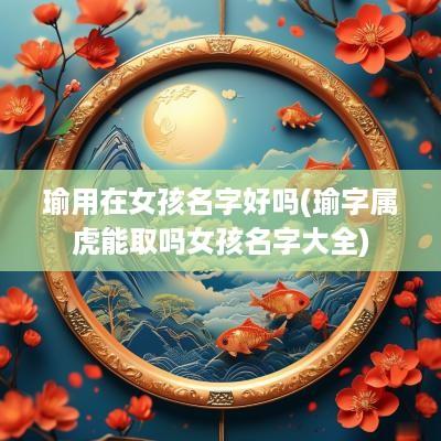 瑜用在女孩名字好吗(瑜字属虎能取吗女孩名字大全)