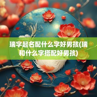 瑞字起名配什么字好男孩(瑞和什么字搭配好男孩)