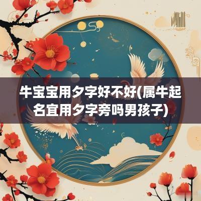牛宝宝用夕字好不好(属牛起名宜用夕字旁吗男孩子)
