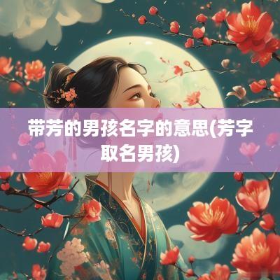 带芳的男孩名字的意思(芳字取名男孩)