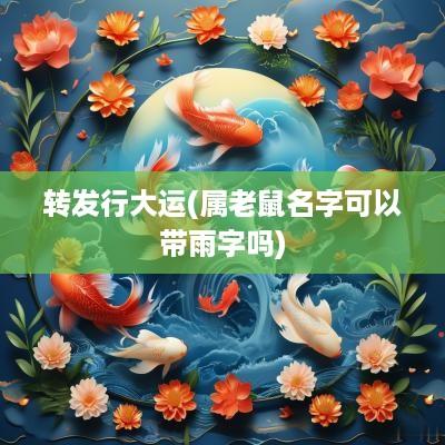 转发行大运(属老鼠名字可以带雨字吗)