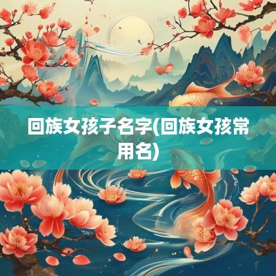 回族女孩子名字(回族女孩常用名)