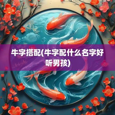 牛字搭配(牛字配什么名字好听男孩)