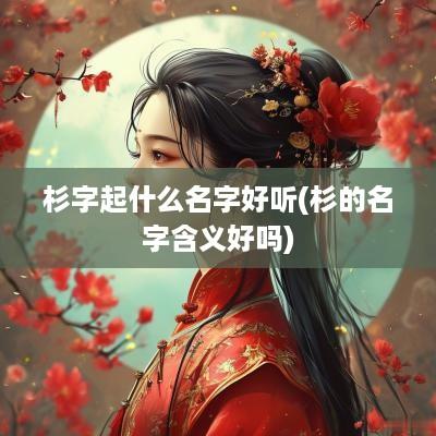 杉字起什么名字好听(杉的名字含义好吗)