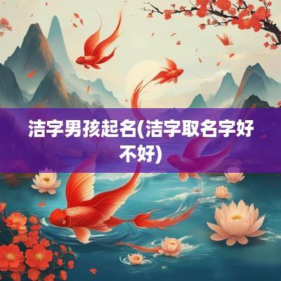 洁字男孩起名(洁字取名字好不好)