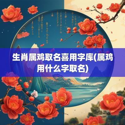 生肖属鸡取名喜用字库(属鸡用什么字取名)