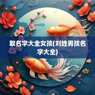 取名字大全女孩(刘姓男孩名字大全)