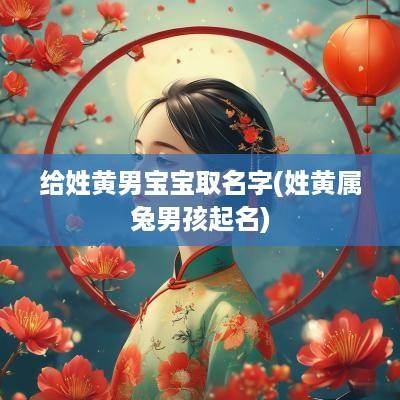 给姓黄男宝宝取名字(姓黄属兔男孩起名)