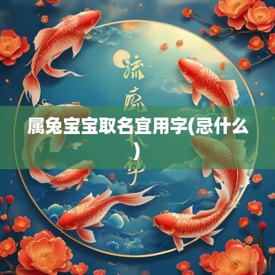 属兔宝宝取名宜用字(忌什么)