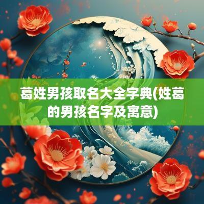 葛姓男孩取名大全字典(姓葛的男孩名字及寓意)