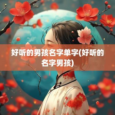好听的男孩名字单字(好听的名字男孩)