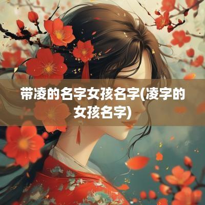 带凌的名字女孩名字(凌字的女孩名字)