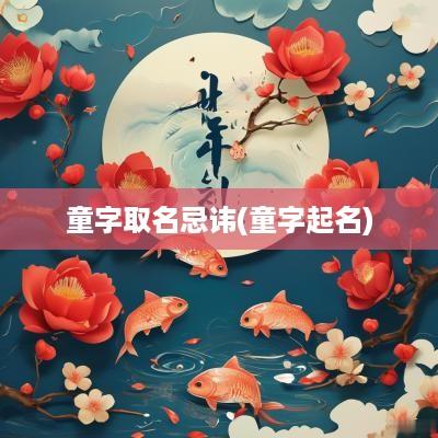 童字取名忌讳(童字起名)