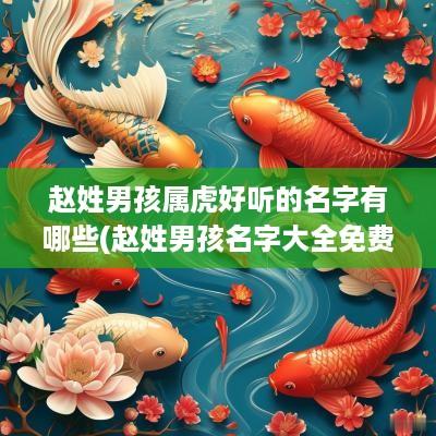 赵姓男孩属虎好听的名字有哪些(赵姓男孩名字大全免费)