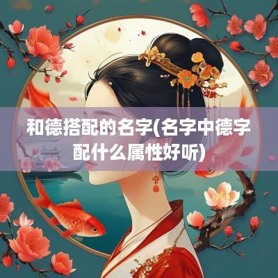 和德搭配的名字(名字中德字配什么属性好听)