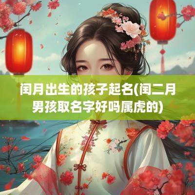 闰月出生的孩子起名(闰二月男孩取名字好吗属虎的)