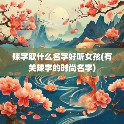 辣字取什么名字好听女孩(有关辣字的时尚名字)