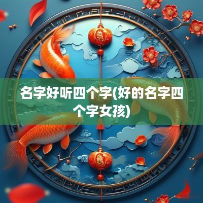 名字好听四个字(好的名字四个字女孩)