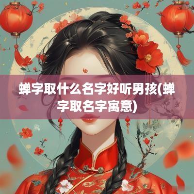 蝉字取什么名字好听男孩(蝉字取名字寓意)