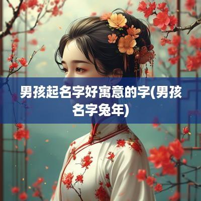 男孩起名字好寓意的字(男孩名字蛇年)