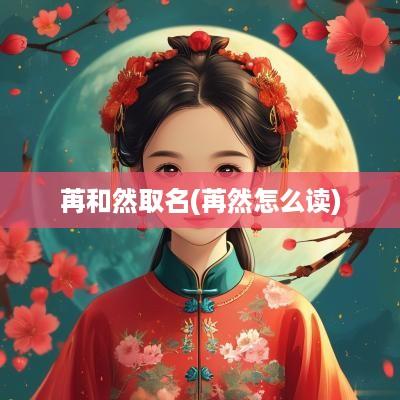 苒和然取名(苒然怎么读)