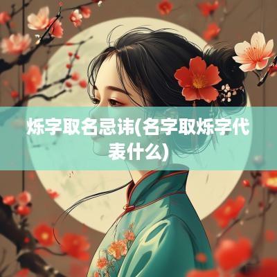 烁字取名忌讳(名字取烁字代表什么)