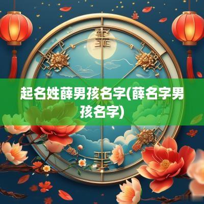 起名姓薛男孩名字(薛名字男孩名字)