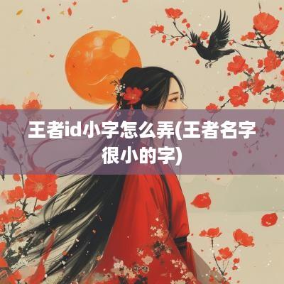 王者id小字怎么弄(王者名字很小的字)
