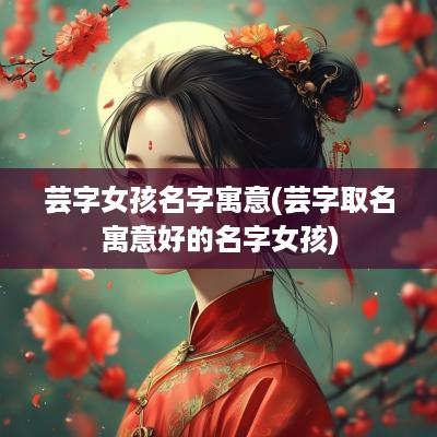 芸字女孩名字寓意(芸字取名寓意好的名字女孩)